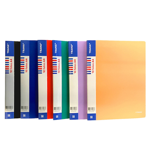 TRAMA Carpeta Con Folios A4 X 10 Pastel Carpeta