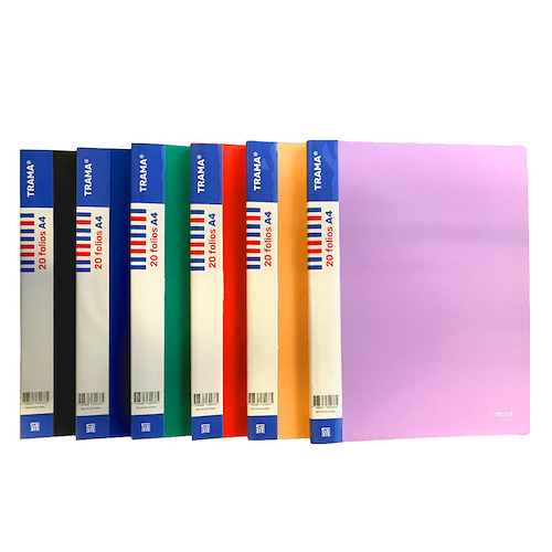 TRAMA Carpeta Con Folios A4 X 20 Pastel Carpeta