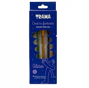 TRAMA Roller Tinta Gel Glitter x 5 mini resaltador fluo- punta biselada