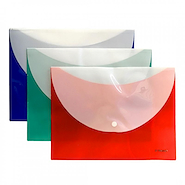 TRAMA Sobre Plastico A4 Bicolor Boton Clasico Organizadores