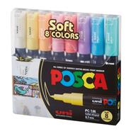 UNIBALL Marcador UniPosca PC-1M x 8 Punta 0.7 MM 8 Colores Soft