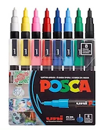 UNIBALL Estuche Posca PC-3M x 8 Clasicos Punta 0.9 - 1.3 MM 8 Colores