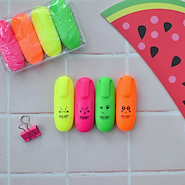 UTIL UNO Mini Resaltador Fluo Resaltadores x 4