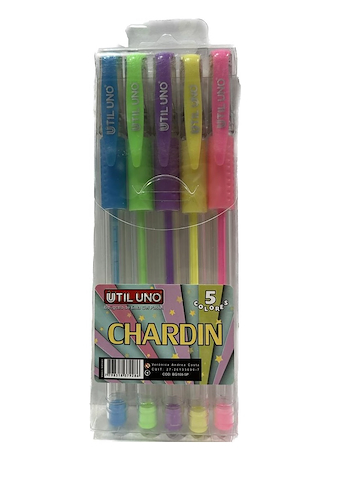 UTIL UNO Boligrafo Gel Pastel x 5 Blister Gel