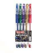 UTIL UNO Boligrafo Gel Metalico x 5 Blister Gel