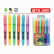 UTIL UNO Resaltador LITT Pastel x 6 Punta fina