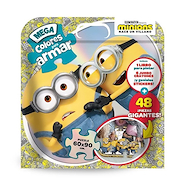 VERTICE Mega Kit Puzzle Minion Libro p/pintar + 6 crayones + Stickers + Rompe Cabezas