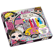 VERTICE Caja Hazlo Tu LOL Libro p/Pintar +Crayones+Blow pens+Sellos+Tintero+Stencils