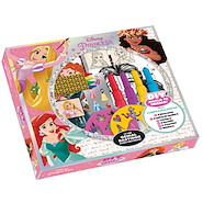 VERTICE Caja Hazlo Tu Princesas Libro p/Pintar +Crayones+Blow pens+Sellos+Tintero+Stencils