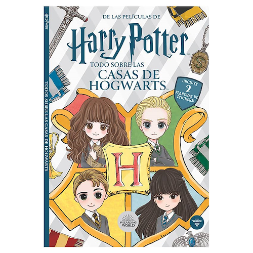VERTICE Harry potter Todo sobre las casas Libro de actividades + Stickers