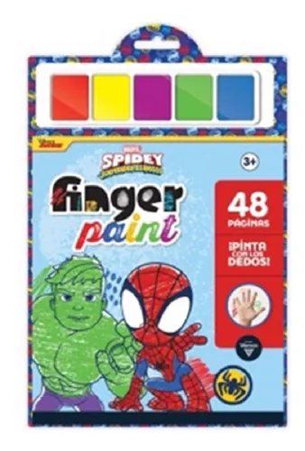 VERTICE Blister finger paint 1 libro para pintar + 5 almohadillas para pintar