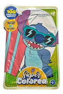 VERTICE Set Super Colorea 1 Libro p/Pintar + 6 Crayones + 100 Stickers