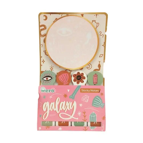WERO sticky note galaxy notas adhesivas + banderitas x 25 hojas