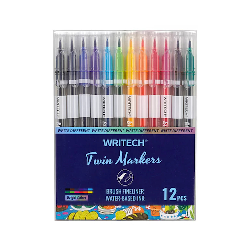 WRITECH Blister dual brush set x 12 Blister dual x 12