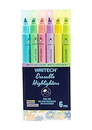 WRITECH Resaltador borrable x 6 Blister resaltador borrable