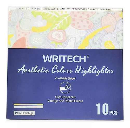 WRITECH Resaltador cute soft chipel set x 10 Blister x 10 resaltadores pastel
