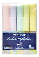 WRITECH Resaltador cute soft chipel set x 5 Blister x 5 resaltadores pastel