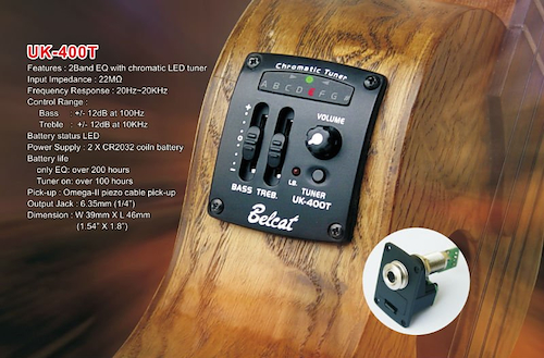 BELCAT UK-400T  c/Afinador Micrófono Ukelele c/Pre