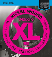 DADDARIO EXL170-5   45-130 Encordado Bajo 5c. 045