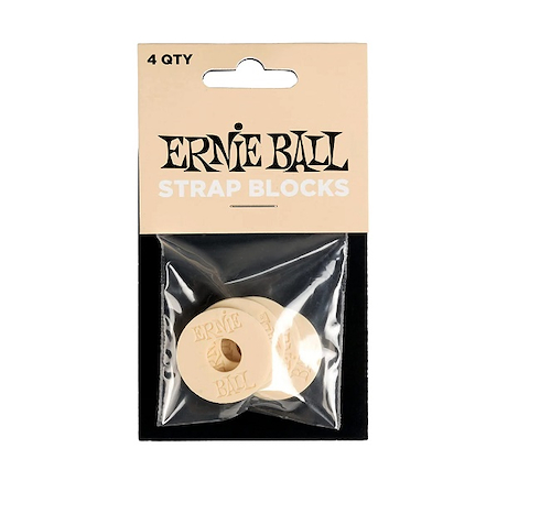 ERNIE BALL P05624 ERNIE BALL STRAP BLOCKS- CREAM- 4 PACK