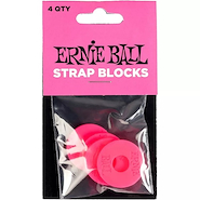 ERNIE BALL P05623 ERNIE BALL STRAP BLOCKS- PINK- 4 PACK