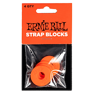 ERNIE BALL P05620 ERNIE BALL STRAP BLOCKS- RED-ORANGE 4 PACK