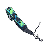 FENDER SPA MONOGRAMADA NEON Correa  Green and Blue