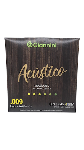 GIANNINI GESWAL 09-45  Bronze 65/35 Encordado Acústica 009