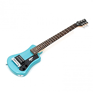 HOFNER SHORTY GUITAR  HCT-SH-BL  azul Eléctrica  con funda