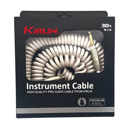 KIRLIN IPK-222PFGL-30 FT Blanco 1/4 Mono Plug-1/4 Angul Mono Plug