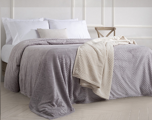 Frazada  Flannel Alcoyana Atlantic 2 1/2 PL - 220x240