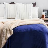 Frazada Doble Flannel con Corderito Queen size