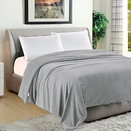 Frazada Doble Flannel Jacquard Con Corderito Twin 160x220
