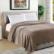 Frazada Doble Flannel Jacquard Con Corderito King 240x270