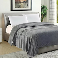 Frazada Doble Flannel Jacquard Con Corderito King 240x270
