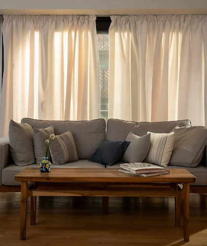 Cortina Larga Madras Cinta Fruncidora 150x210