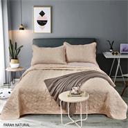 Cubrecama Quilt Mantra Liso Bordado 2 1/2 Plazas - Queen