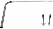 Barral Curvo Aluminio 0.75 x 0.75 Con Soportes