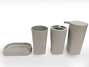 Set Kit Accesorios Para Baño Plastico Pvc 4 Piezas
