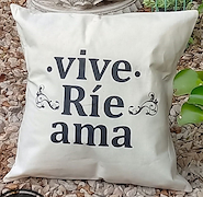 Funda Almohadon Lienzo Con Diseño 40x40