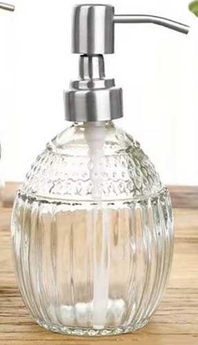 Dispenser De Jabon Vidrio  Estriado