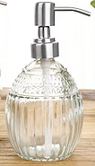 Dispenser De Jabon Vidrio  Estriado