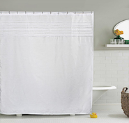 Cortina De Baño Tela Batista Percal 180 Hilos Alforzas
