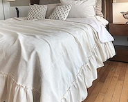 Cubre Cama / Colcha Madras Con Volados 1 1/2