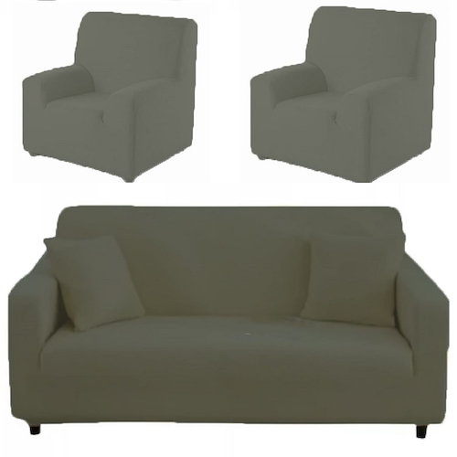 Combo Funda De Sillon Elastizada Soft 2 Cuerpo + 1 Cuerpo