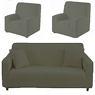 Combo Funda De Sillon Elastizada Soft 3 Cuerpo + 1 Cuerpo