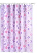 Cortina Para El Baño Doble Mandalas C/ Protector Y Ganchos