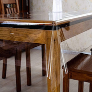 Cubremantel Protector Cuadrado Transparente 140x140cm Pesado