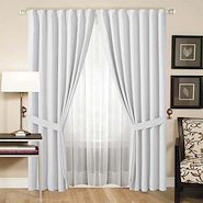 Juego Cortinas Blackout Touch + Voile Decoral 1.40x2.10