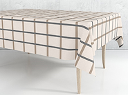 Mantel Rectangular Tusor Cuadros 140x250